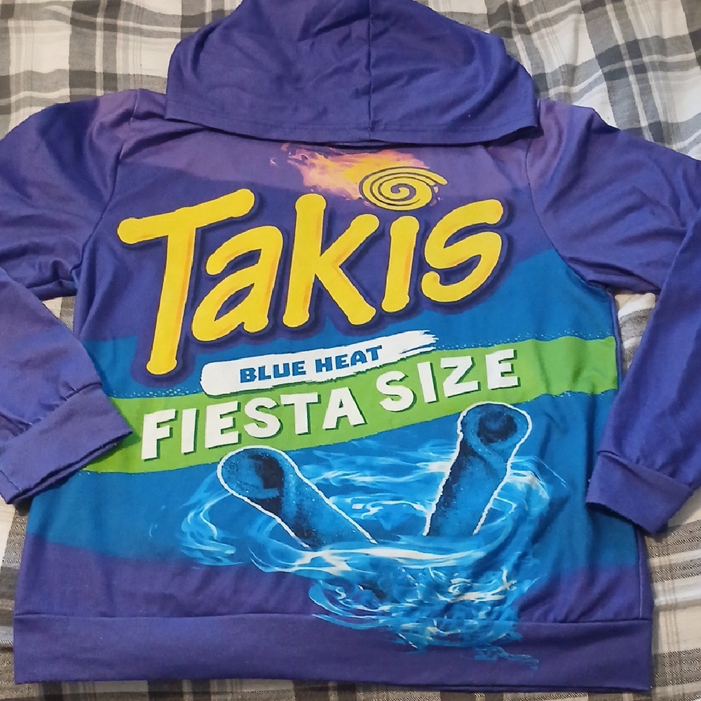 SHIEN Takis Blue Heat Hoodie Unisex 10-12 Youth